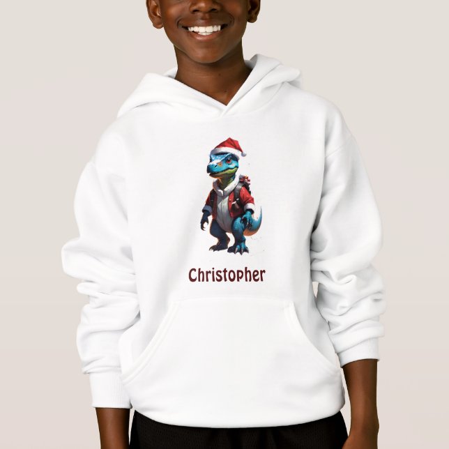 Blue Christmas dinosaur (Front)