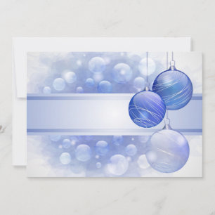 Blue Christmas Flat Card