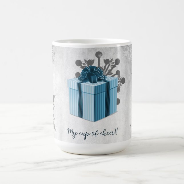 Blue Christmas Gift Holiday Mug (Center)