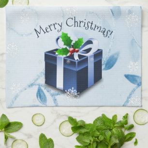 Blue Christmas Gift Kitchen Towel