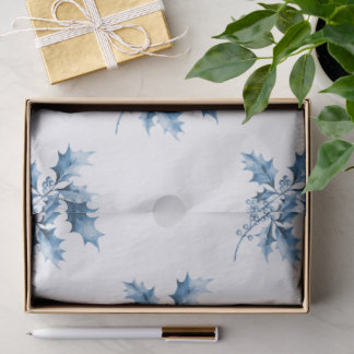 Blue Christmas Gnomes Tissue Paper