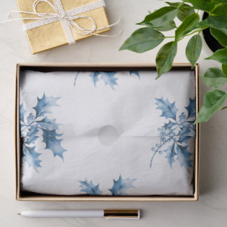 Blue Christmas Gnomes Tissue Paper