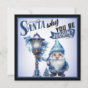 Blue Christmas Holiday Card