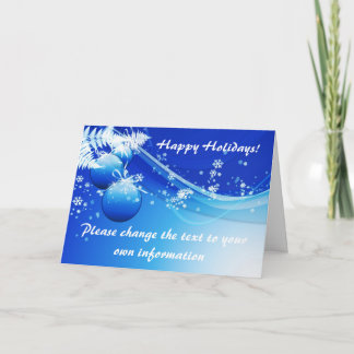 Blue Christmas/Holiday Card