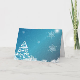 Blue Christmas Holiday Card