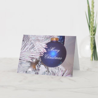 Blue Christmas Holiday Card