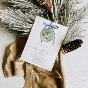 Blue Christmas Invitations