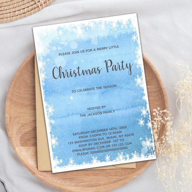 Blue Christmas Invitations (Blue Christmas Invitations)