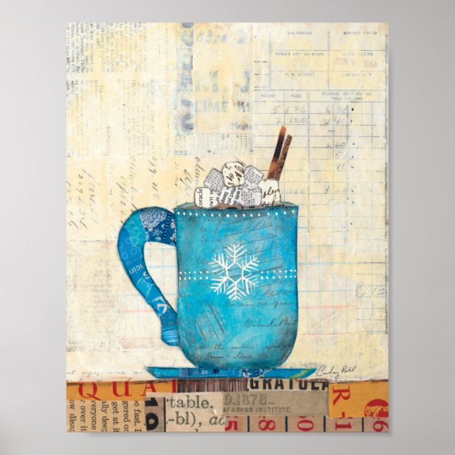 Blue Christmas Mug Poster (Front)