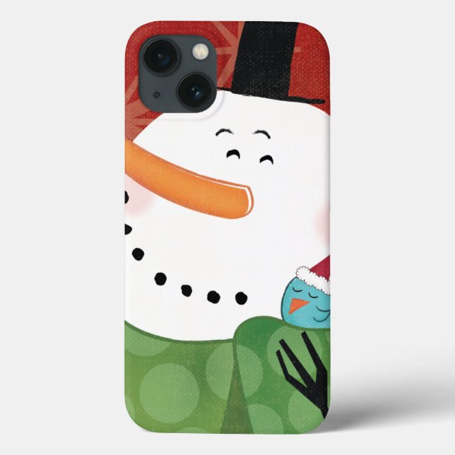 Blue Christmas Mug with Dark Cocoa Case-Mate iPhone Case (Back)