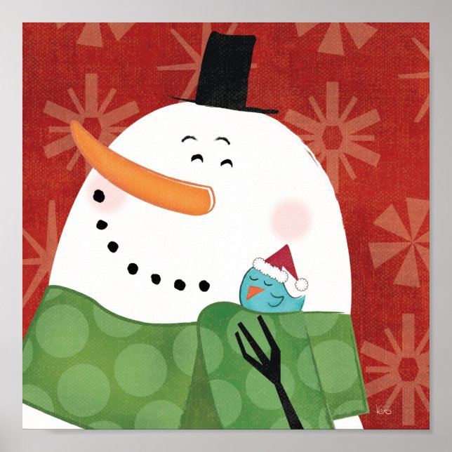 Blue Christmas Mug with Dark Cocoa Poster (Front)