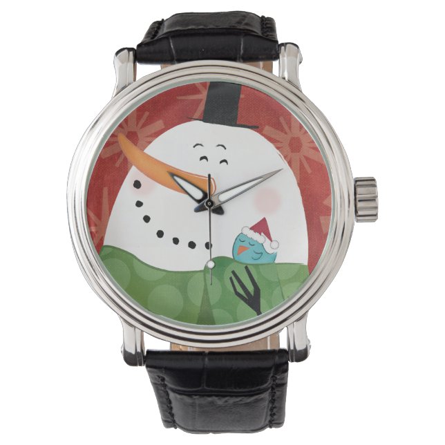 Blue Christmas Mug with Dark Cocoa Watch (Front)