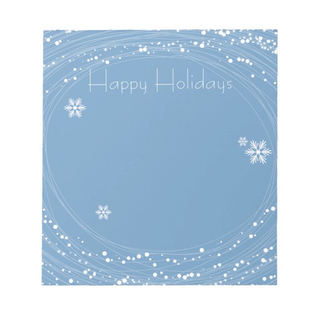 blue Christmas Notepad (Front)