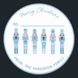 BLUE CHRISTMAS NUTCRACKER GIFT STICKER<br><div class="desc">Elegant blue Nutcrackers colection</div>