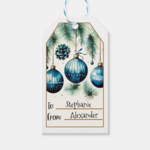 Blue Christmas Ornament (3) Gift Tags