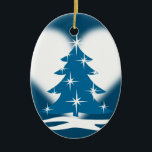 Blue Christmas Ornament Personalised Winter Decor<br><div class="desc">Blue Christmas Ornaments Personalised Holiday Snow Covered Trees Classic Winter Decorations Beautiful Peace Joy Custom Christmas Gifts Hanukkah Neutral Holiday Decorations Your Name Here Keepsakes & Winter Wonderland Gifts for Friend Family Men Women Kids Home & Office Customisable Blue Christmas Ornaments Stylish Nondenominational Holiday Decorations Personalised Holiday Greetings Christmas /...</div>