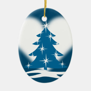Blue Christmas Ornament Personalised Winter Decor