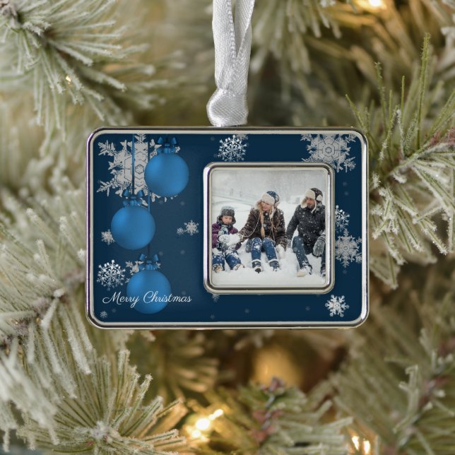 Blue Christmas Ornaments Holiday Ornament (Tree)