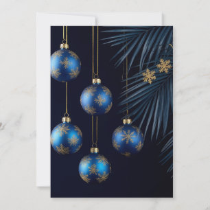 Blue Christmas Ornaments 🎄✨ Winter Frost Sapphire Card