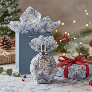 Blue Christmas Pattern#17 ID1009 Tissue Paper