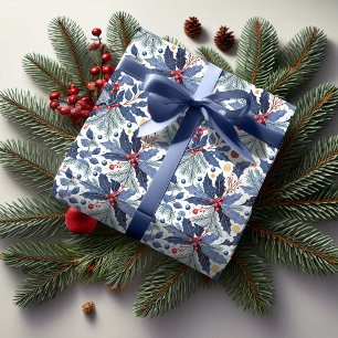 Blue Christmas Pattern#17 ID1009 Wrapping Paper