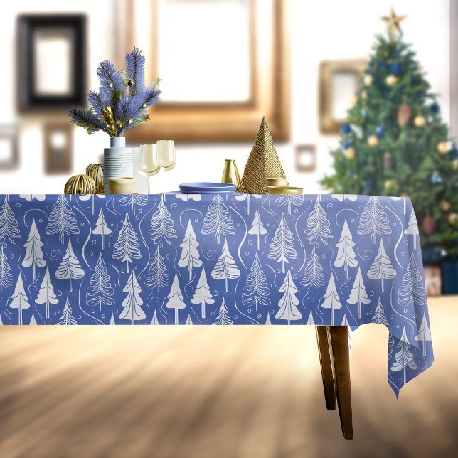 Blue Christmas Pattern#6 ID1009 Tablecloth (Creator Uploaded)
