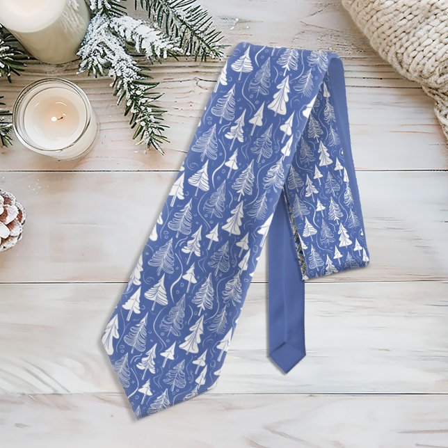 Blue Christmas Pattern#6 ID1009 Tie (Creator Uploaded)