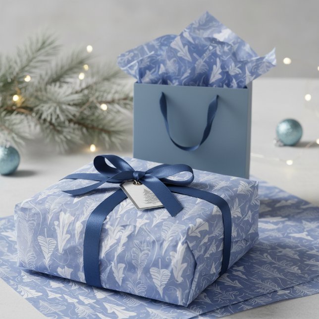 Blue Christmas Pattern#6 ID1009 Tissue Paper (Creator Uploaded)