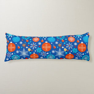 Blue christmas pattern body cushion