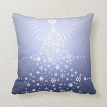 Blue Christmas Pillow