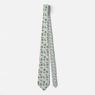 Blue Christmas Present Neck Tie