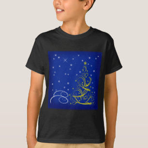 Blue Christmas scene T-Shirt