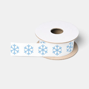 Blue Christmas Snowflake Ribbon Satin Ribbon