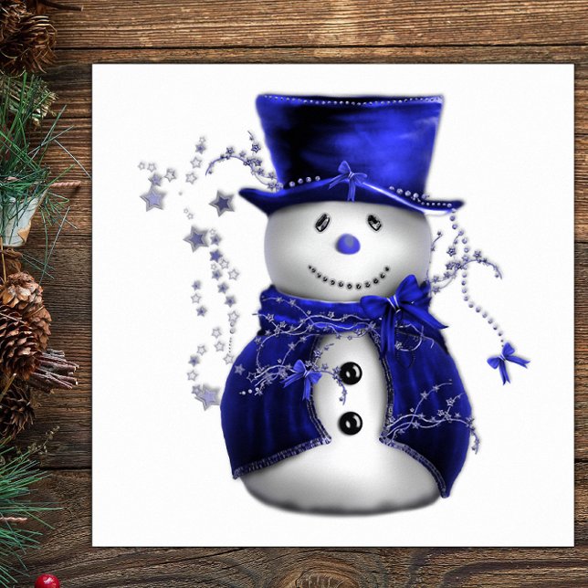 Blue Christmas Snowman Poster (Creator Uploaded)