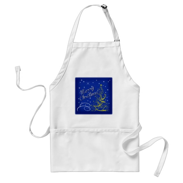 Blue Christmas Standard Apron (Front)