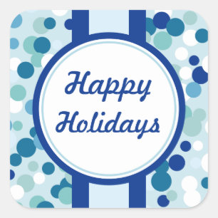 Blue Christmas Stickers