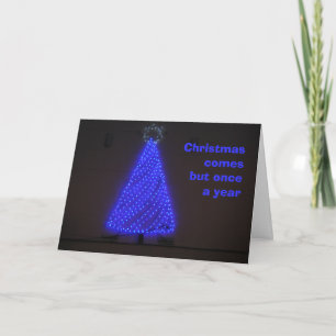 Blue Christmas tree card