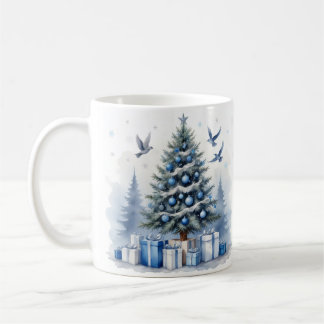Blue Christmas - Tree Coffee Mug