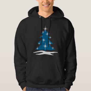 Blue Christmas Tree Hoodie Classic Holiday Shirt