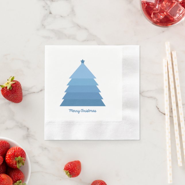 Blue Christmas Tree Napkin (Insitu)