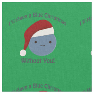 Blue Christmas Without You Blueberry Fabric