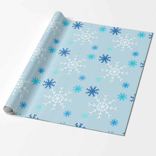 Blue Christmas  Wrapping Paper (Unrolled)