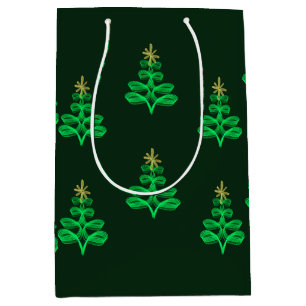 Blue Christmas wrapping paper Medium Gift Bag
