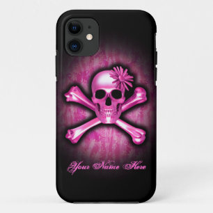Blue Chrome Skull and Crossbones iPhone 5 Case