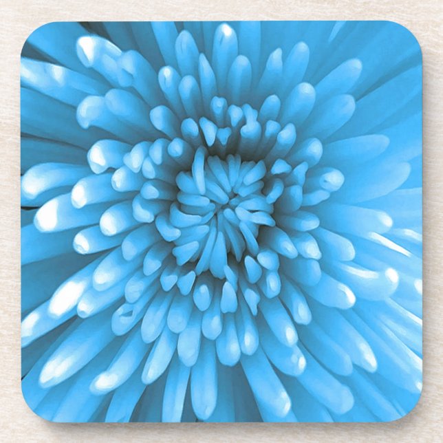 Blue Chrysanthemum Coaster (Front)