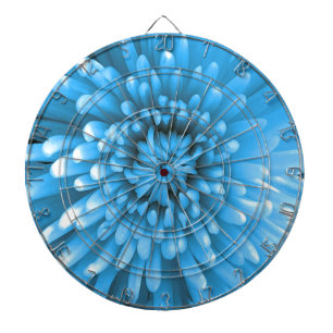 Blue Chrysanthemum Dartboard
