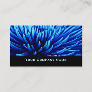 Blue Chrysanthemum flower Custom Business Cards