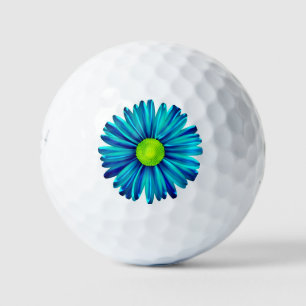 Blue Chrysanthemum Golf Ball