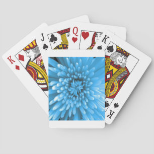 Blue Chrysanthemum Playing Cards