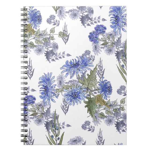 Blue chrysanthemums notebook (Front)
